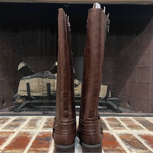 Guess Harlea Dark Brown knee high riding boots - Picture 6 of 7